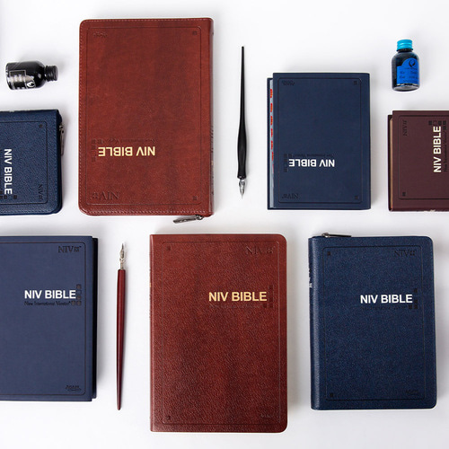 영문 NIV BIBLE 대 단본(지퍼) 브라운